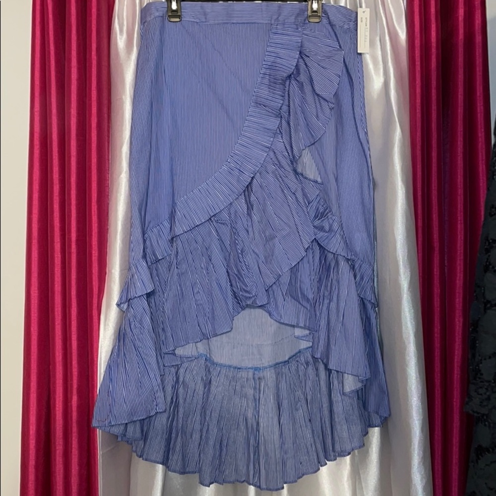 Juliette Blue and White Pin-Stripped Skirt